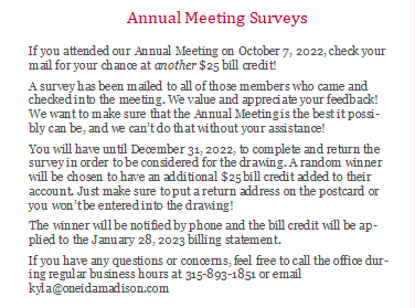 annual meeting surveys
